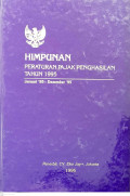 Himpunan Peraturan Pajak Penghasilan Tahun 1995: Januari 95 - Desember 1995