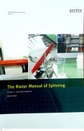 The Rieter Manual of Spinning Volume 3: Spinning Preparation